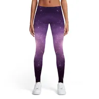 Leggings 3D pour femme avec imprimé galaxie