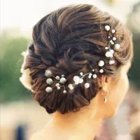 Hairdressing - hairpins with beads 6pcs