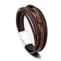 Luxury men's leather bracelets - more variants