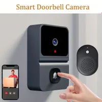 Smart video doorbell Wi-Fi cu unghi larg și audio bidirecțional - wireless, cu vedere pe timp de noapte și baterie încorporată