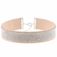 Choker with rhinestones - 15 colours