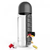 Plastic bottle with daily dispenser of medicines © different colors