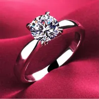 Engagement ring with cubic zirconia