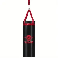 Sports punching bag, unfilled hanging punching bag for MMA, karate, judo, muay thai, kickboxing, self-defense training at home or in the gym