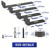 6ks Goovilla Regal Holder, Heavy Duty Floating Regal Holders, Holders for Police, Black Covered Metal Wall Holders Policy with Thickness 1/7 Palce