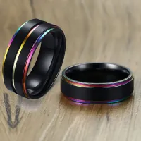 Bague de mode unisexe en acier inoxydable