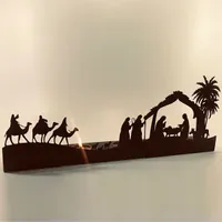 Christmas iron painted candle holders