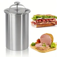 Healthy homemade ham - stainless steel pressure pot with thermometer for easy cooking