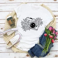 Women's cute fashionable summer t-shirt with different motifs