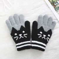 Mănuși pentru copii cu degete cu pisicuță