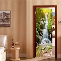 Beautiful 3D waterfalls made of stone tiles - Hanging door decoration