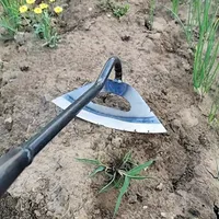 Steel hardened hollow hoe, hand shoulders rake, vegetable planting farm garden agricultural tools weed removal accessories