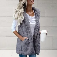 Women's furry vest Julien - grey