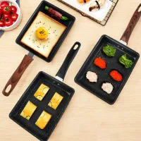 Japanese omelet pan with non-sticky surface and hot grip - Breakfast pans
