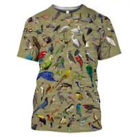 3D short sleeve t-shirt with bird print