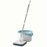 1 kit Mop with rotary head and bucket to separate clean and dirty water, touchless squeezing