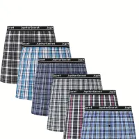 6/10 male woven boxers with elastic tape - Random Color