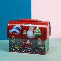 Tin cash box with cute Christmas motif