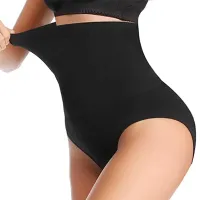 Push-up shaping panties with a raised waist