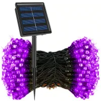 Șir LED exterior 33 m 330 diode cu panou solar