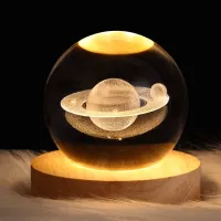 Noční světlo Saturn Crystal Ball