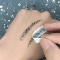 Timeless set of temporary tattoos in the shape of eyebrows - several variants of shades and shapes