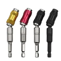 Angular drill adapter magnetic 1/4" hex with foldable bit fuse and fast-acting screw for drill