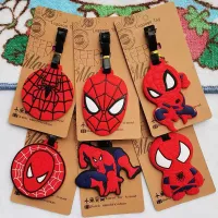 Trendy luggage tag in the shape of the popular superhero Spider-man