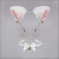 Accesoriu cosplay pentru petreceri - Bandă cu urechi de vulpe și pisică Choker