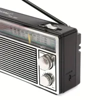 Přenosné rádio AM/FM/SW s reproduktorem a sluchátkovým jackem