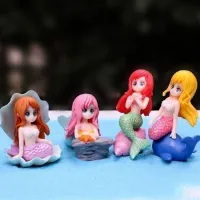 Design decoration for aquarium in the shape of cute mermaid - more variants