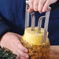 Stainless steel pineapple slicer