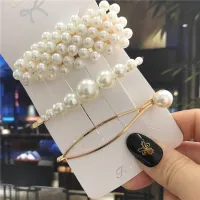 Women's trendy pearl hair clips 3 pcs