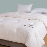 1 Bucată Înveliș de Pat Jacquard 100% Bumbac pentru Toate Anotimpurile cu Broderie, Înveliș Moale Confortabil și Cald cu 20% Fibre de Soia, Potrivit pentru Mașina de Spălat, Pătură Caldă pentru Dormitor