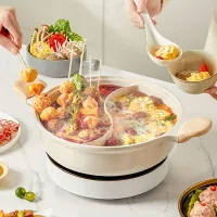 Jedna jednotka 5-Quart Restaurant Nonstick Hot Pot s stolíkom a viečkom