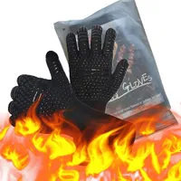 Ultra-high temperature resistant oven, grill and smokehouse gloves