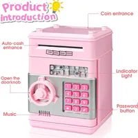 Tirelire électronique rose ATM pour enfants