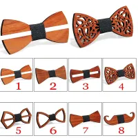 Men's designer wooden bow tie Franklin