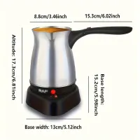 Electric stove for Turkish coffee 500 ml stainless steel with handle (EU plug)