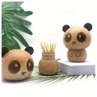 Niedlicher Holz-Spieß in Panda-Form - Minimalistisches Küchen- und Esszimmer-Accessoire