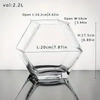 Creative Hexagonal Glass Fish Tank Fish Tank Vase Table Fish Tank Transparent Small Fish Tank