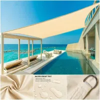 1pc waterproof marquise Sunscreen Sunscreen Sail for outdoor garden Beach Kemp Patio Pool Sunroop Stan Sun shelter