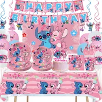 Set de petrecere cu tematica Angel și Stitch pentru ziua de naștere