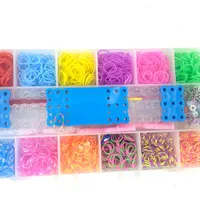 Coloured elastics for knitting