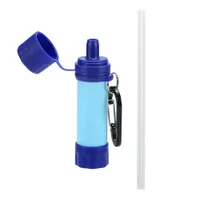 Outdoor Drinking Filtracja wody narzędzia Hiking Survival Oczyszczacz wody w / Słoma dla awaryjnych Camping Hiking Backpack Survival Tool