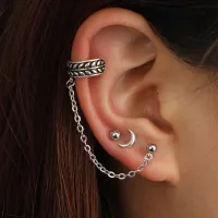 Ladies fashion earrings set Balley - 3 pcs (silver)
