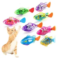 Lighting robotic simulated fish - interactive toy for cats and children, aquarium decoration