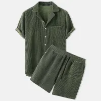 Men's summer set with shirt and shorts