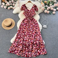 Women's Trends Modern Colorful Summer A Dress With French Floral Design