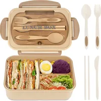 1000ml impassable lunch box with dishes for offices and schools